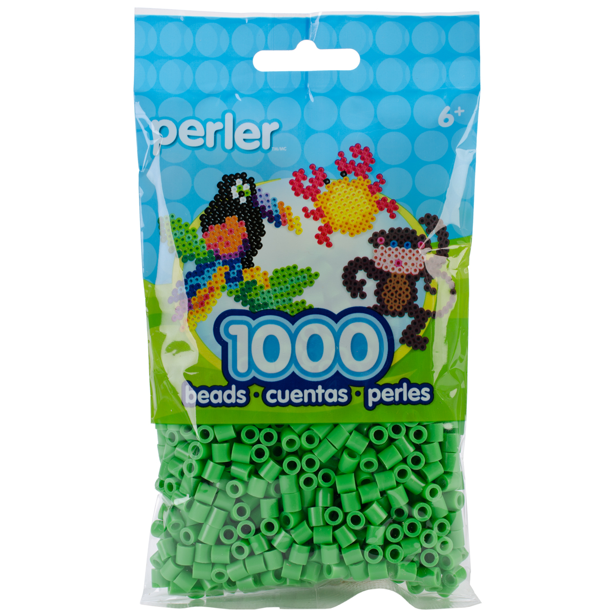 Perler Beads 1,000/Pkg Bright Green