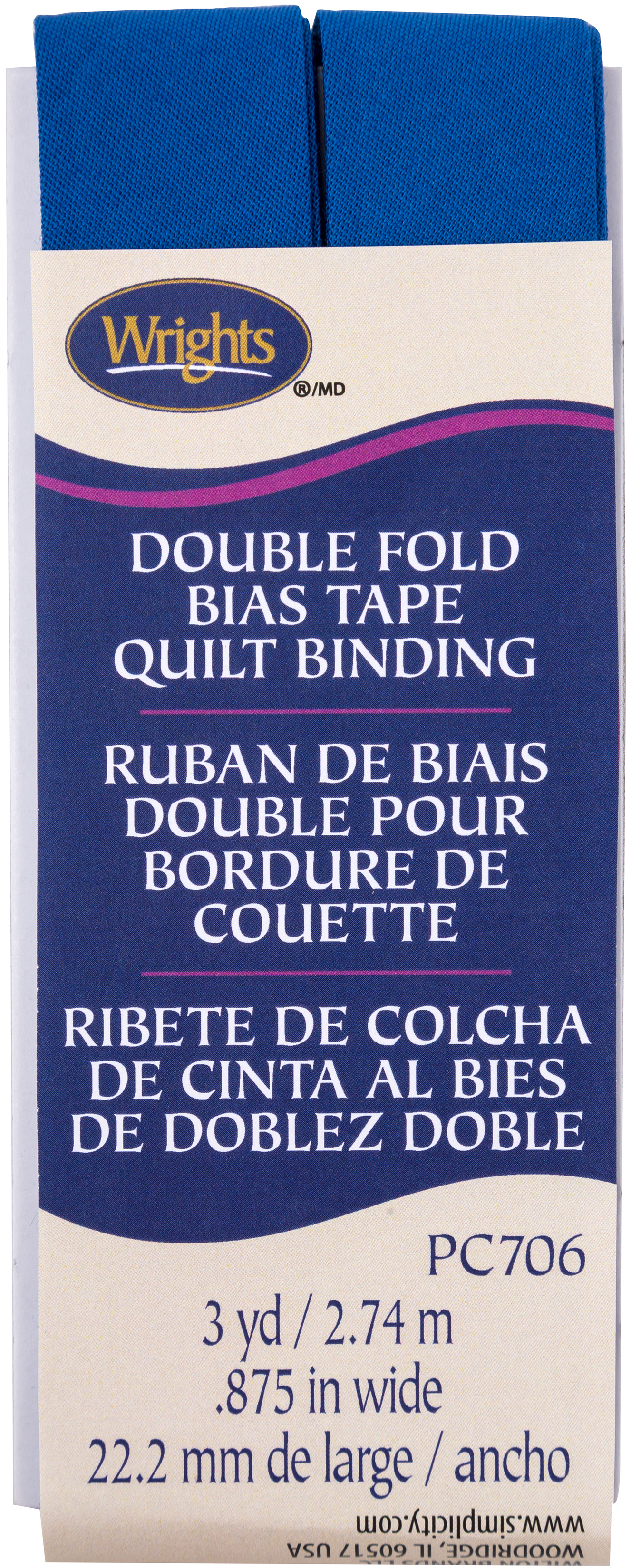Wrights Double Fold Quilt Binding 7/8