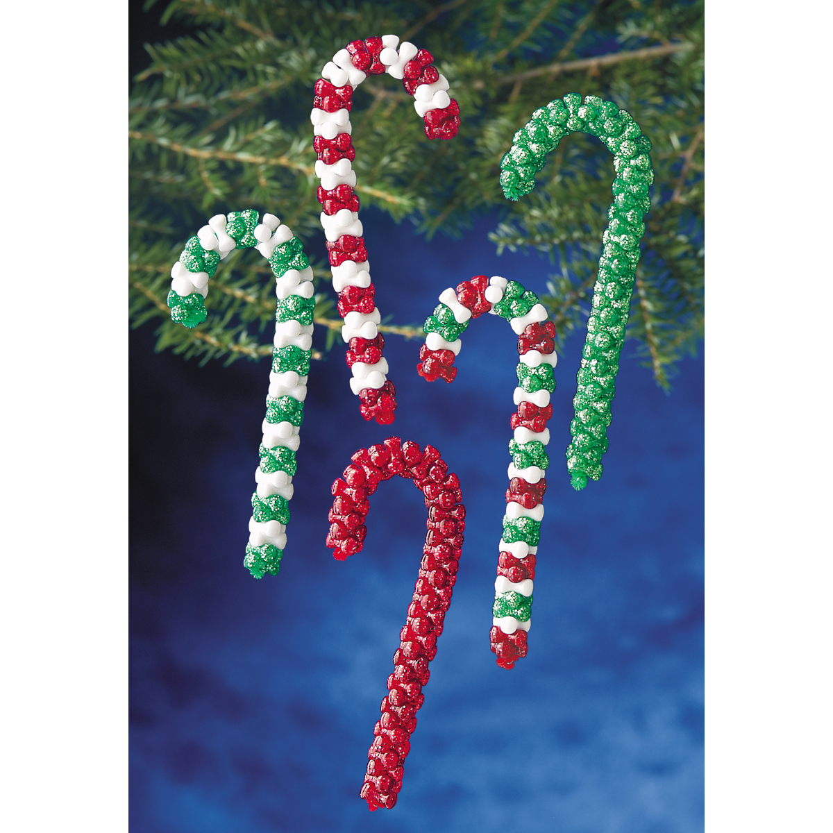 Holiday Beaded Ornament Kit Candy Cane Assortment Makes 16