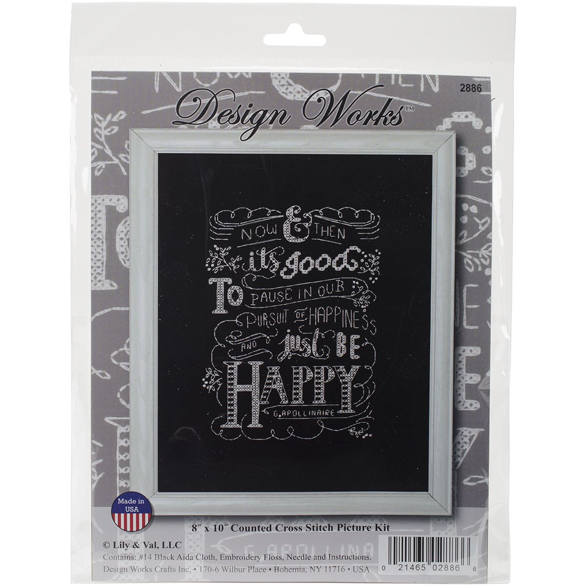 Just Be Happy Counted Cross Stitch Kit 8
