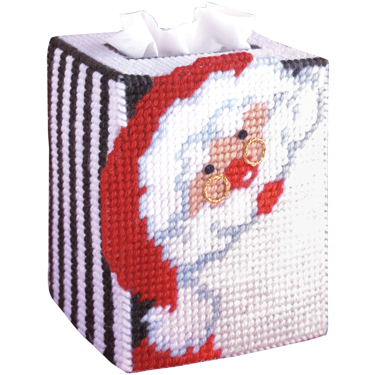 Santa Tissue Box Plastic Canvas Kit 5