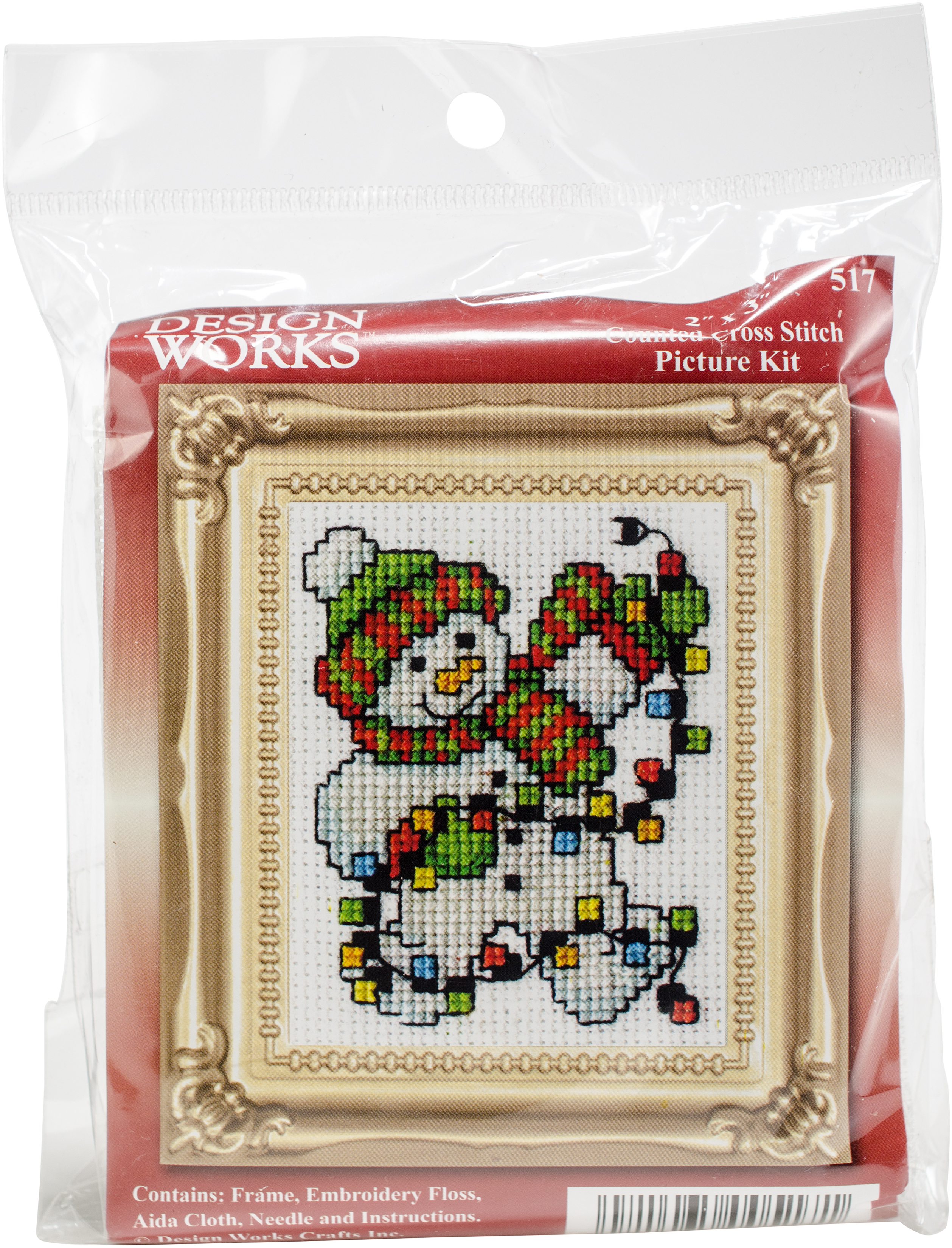 Snowman Lights Mini Counted Cross Stitch Kit 2