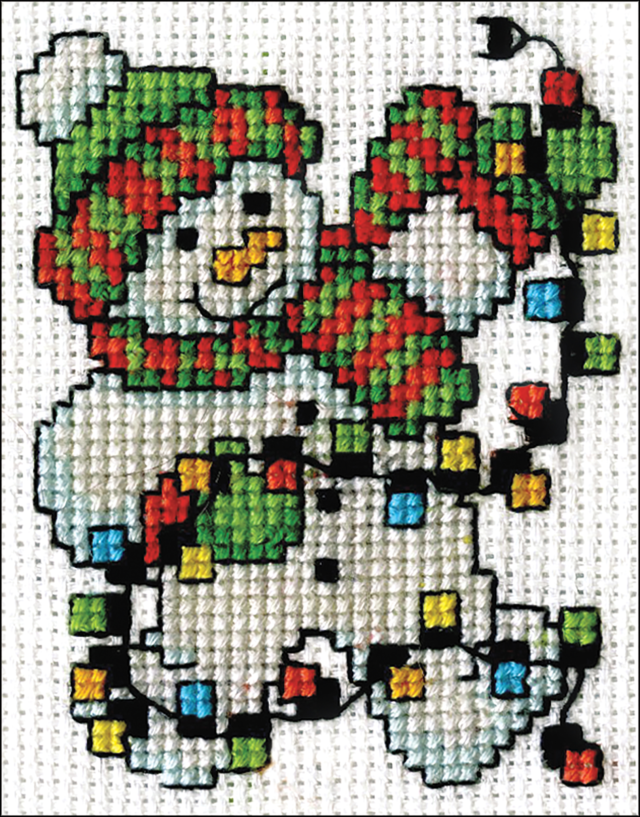 Snowman Lights Mini Counted Cross Stitch Kit 2