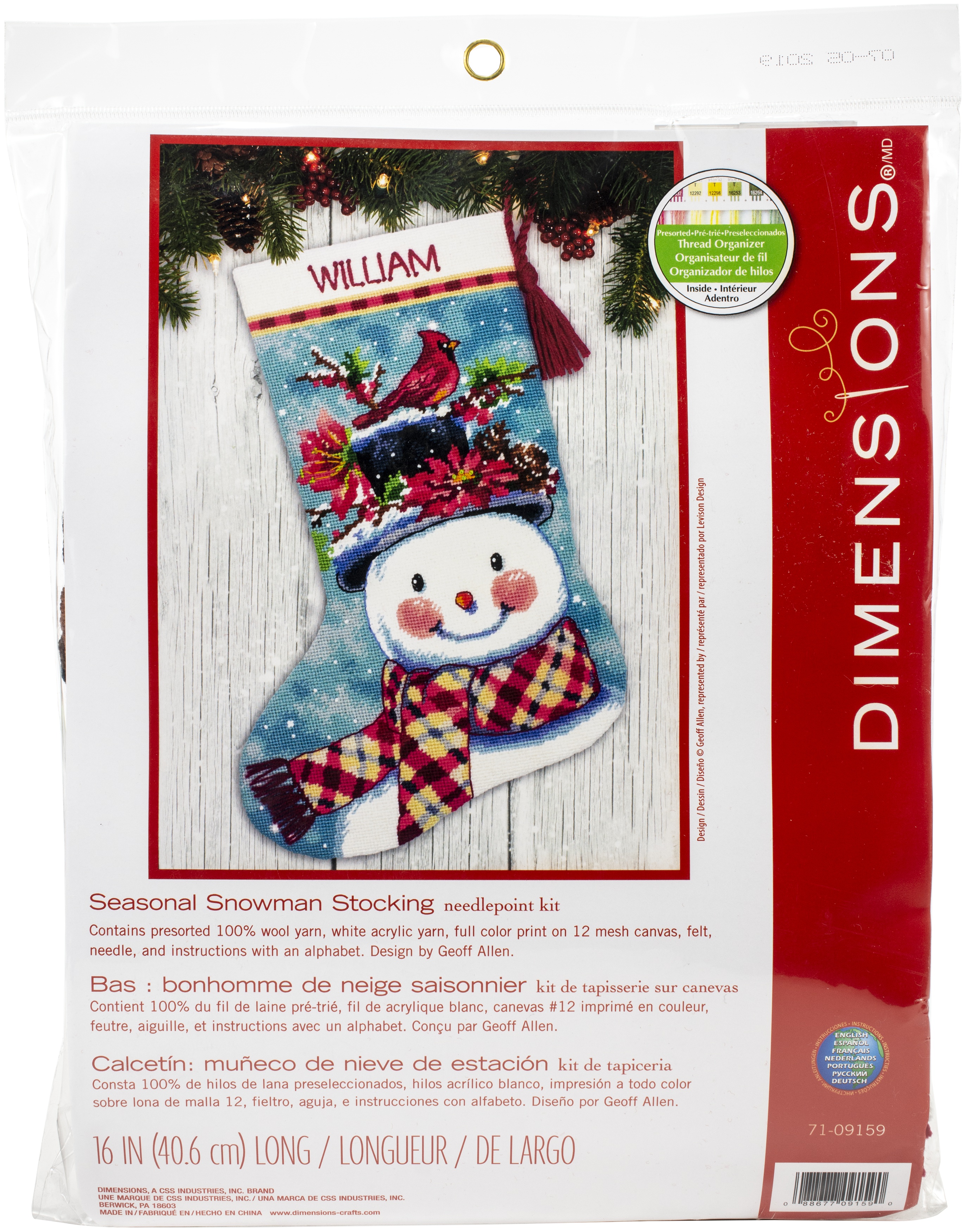 Dimensions Stocking Needlepoint Kit 16