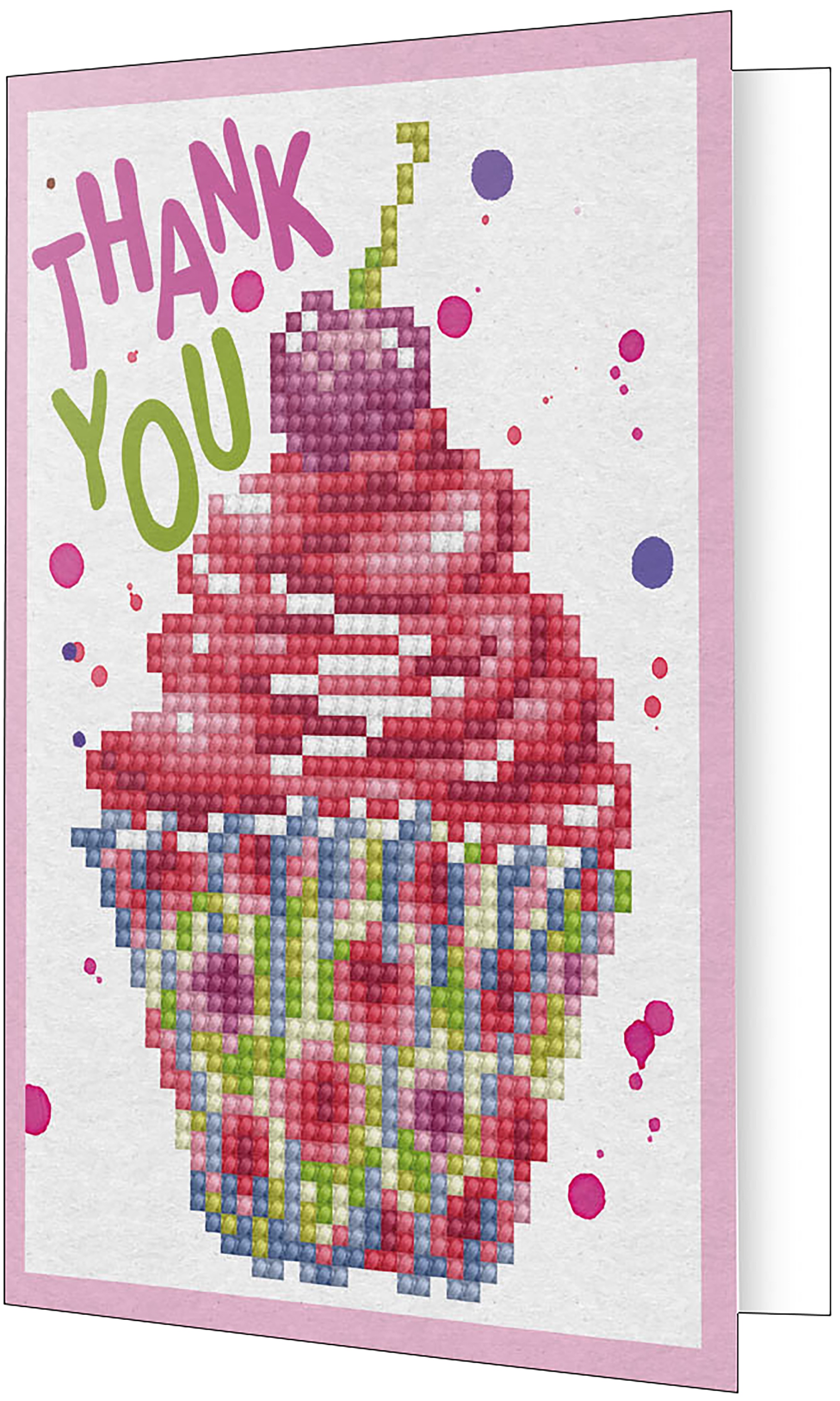 Diamond Dotz Diamond Embroidery Facet Art Greeting Card Kit Cupcake Thank You