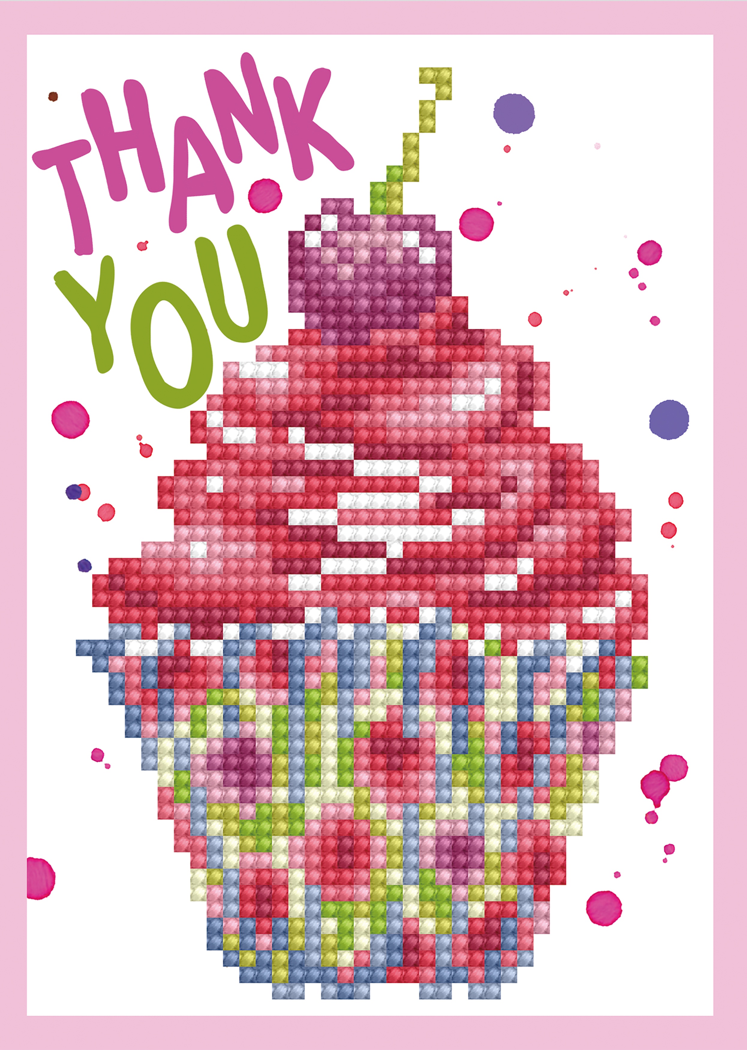 Diamond Dotz Diamond Embroidery Facet Art Greeting Card Kit Cupcake Thank You