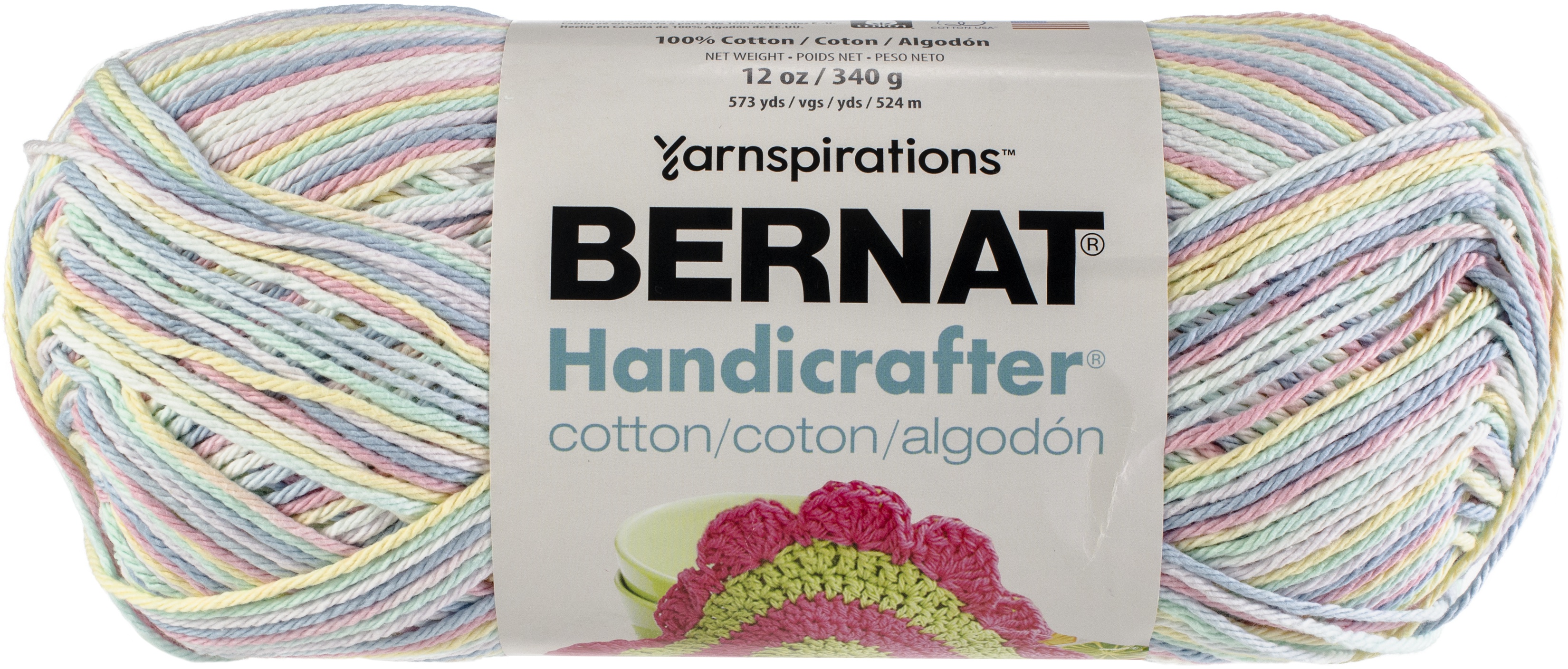 Bernat Handicrafter Cotton Yarn - Ombres Pretty Pastels