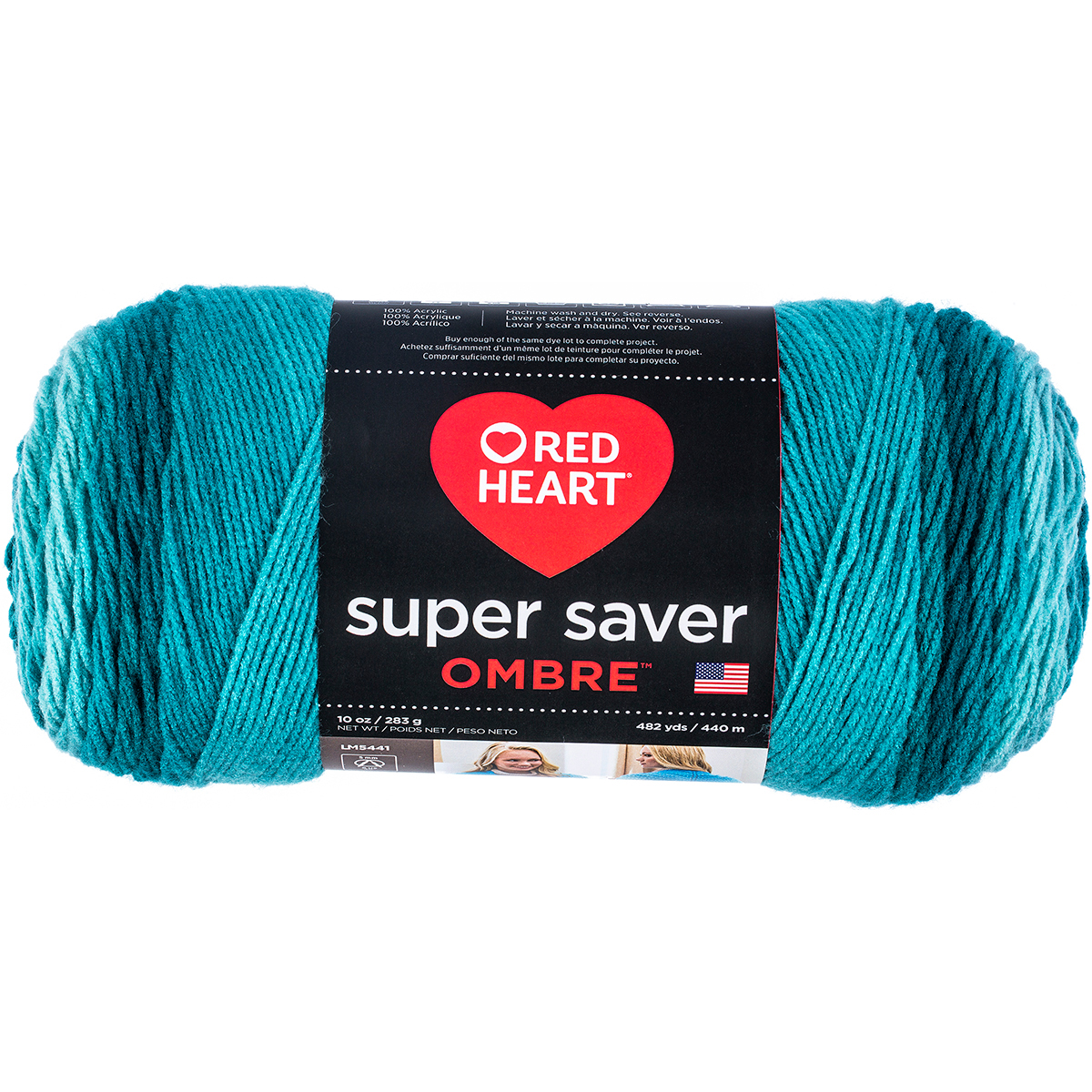 Red Heart Super Saver Ombre Yarn Deep Teal