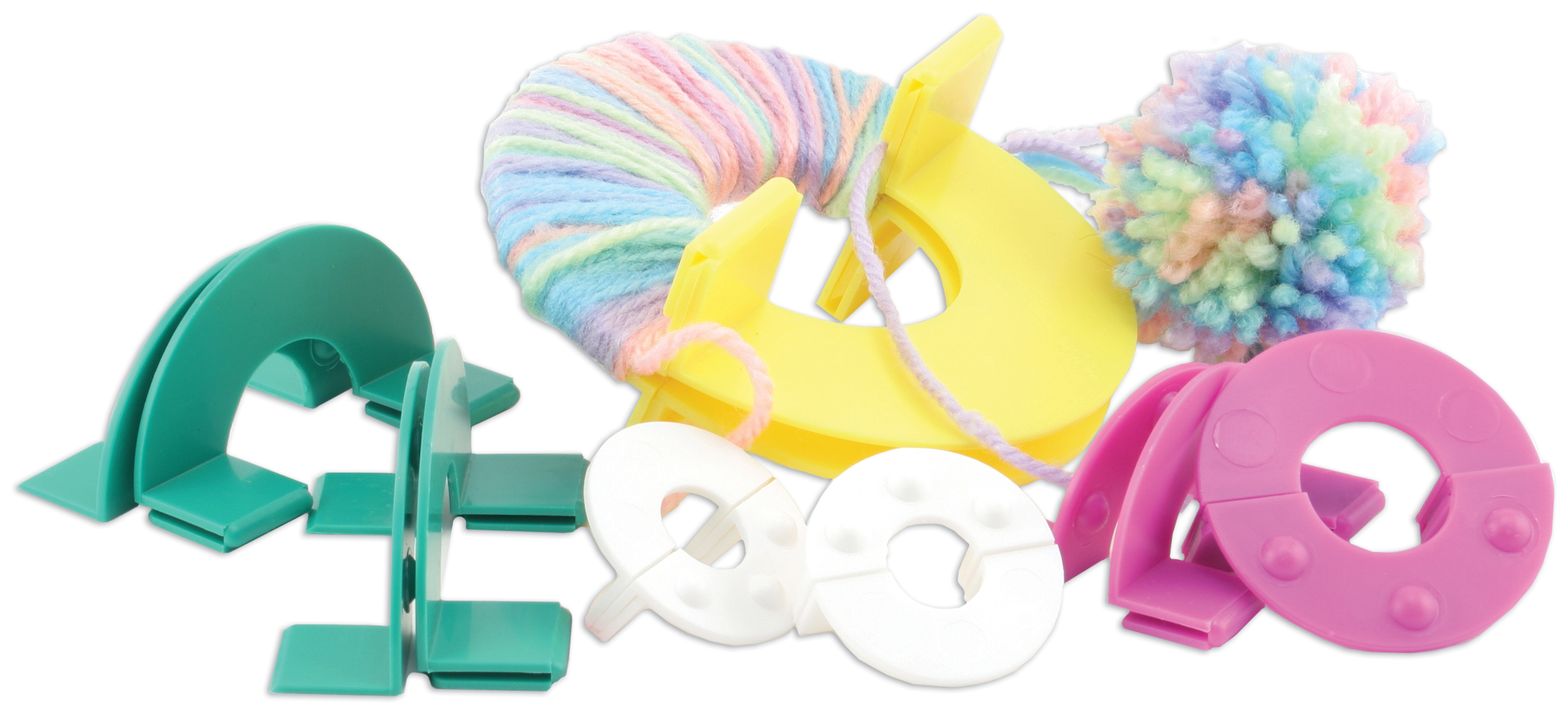 Easy Wrap Pom-Pom Maker Makes 4 Sizes 1.25