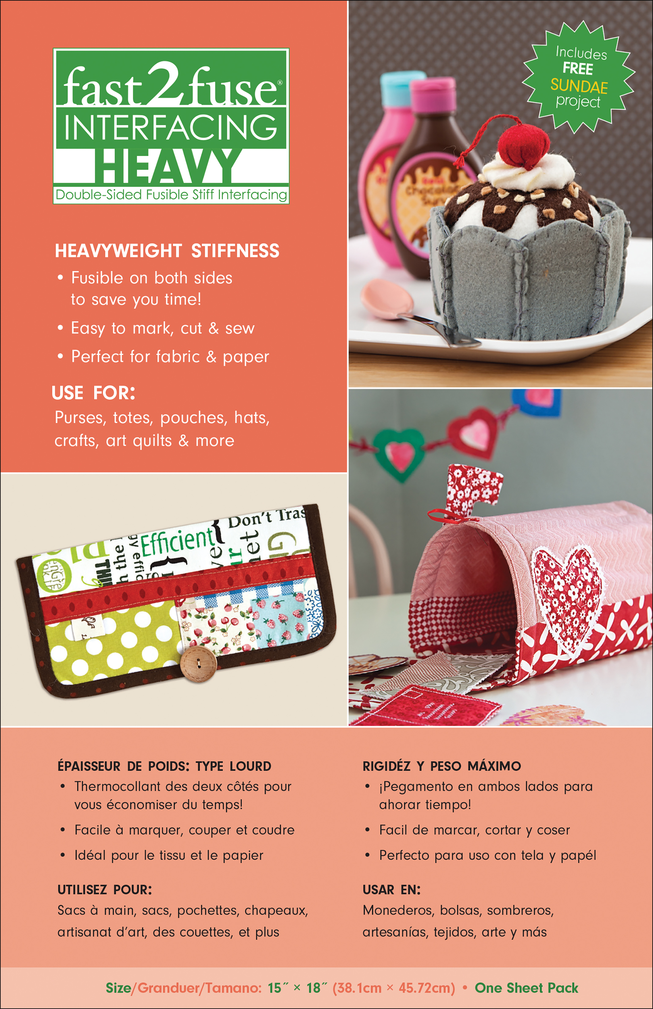 Fast2fuse Craft Pack Interfacing Heavyweight 14