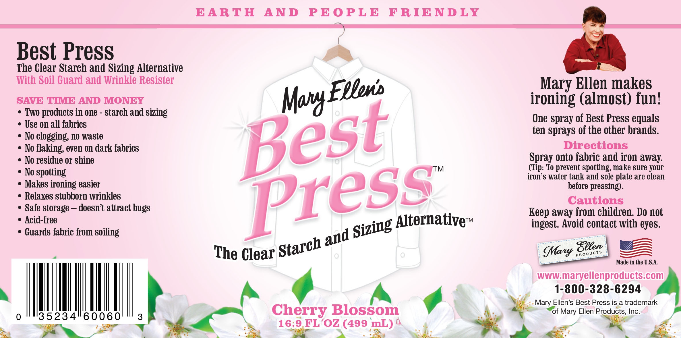 Mary Ellen's Best Press Clear Starch Alternative 16oz Cherry Blossom