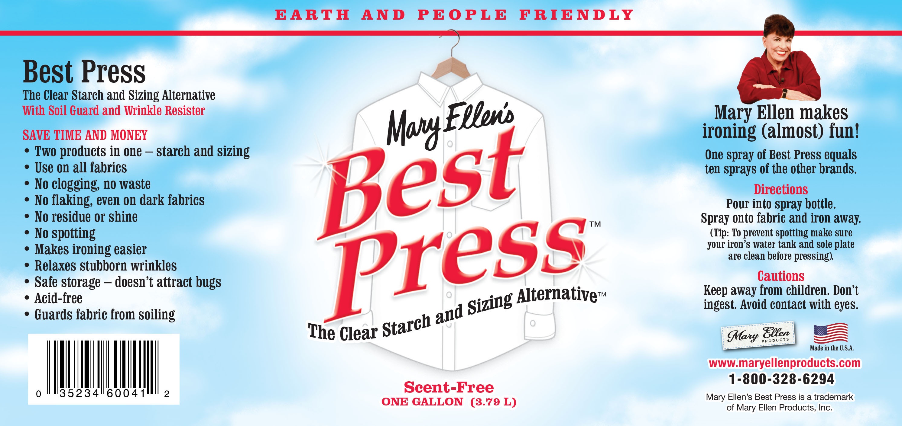 Mary Ellen's Best Press Refills 1gal Scent-Free