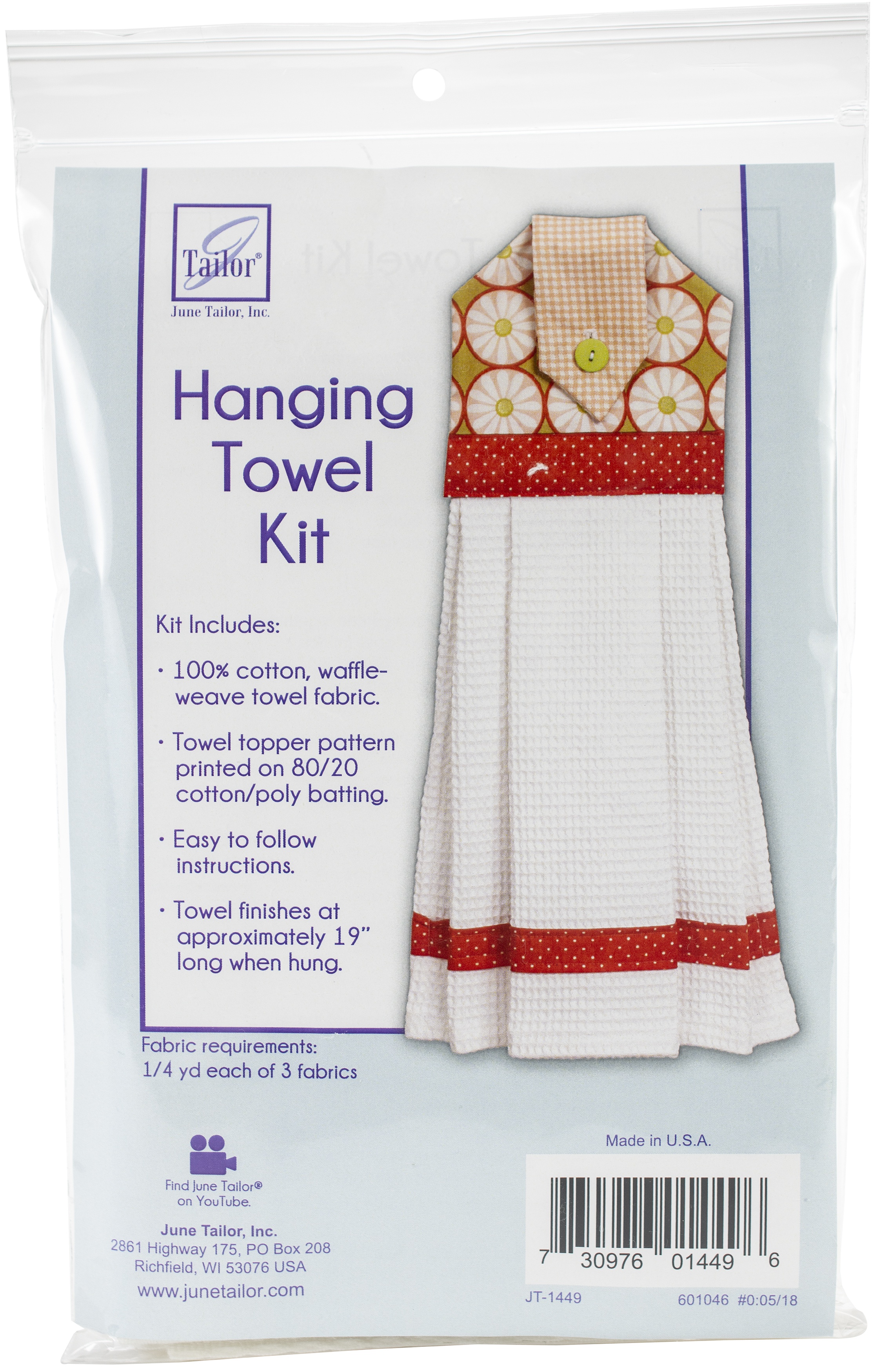 June Tailor Quilt As You Go Hanging Towel Kit 19