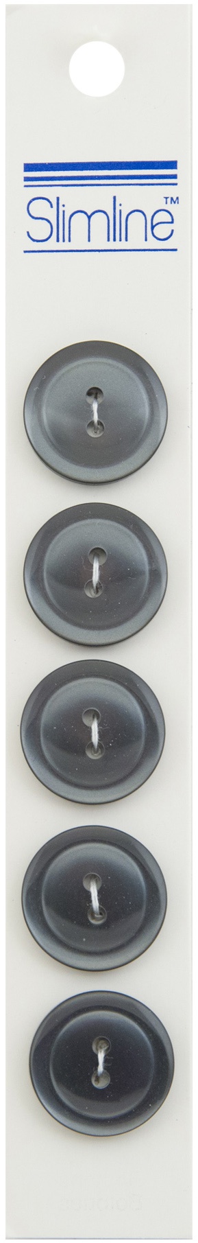 Slimline Buttons  Grey 2-Hole 3/4