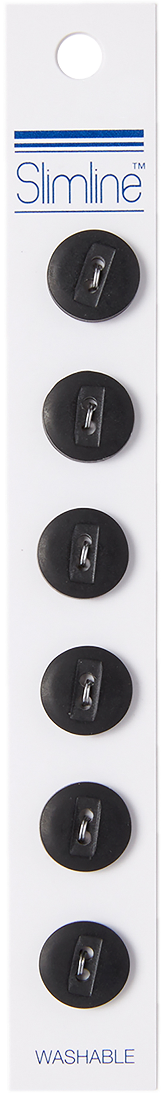 Slimline Buttons Series 1 Black 2-Hole 1/2