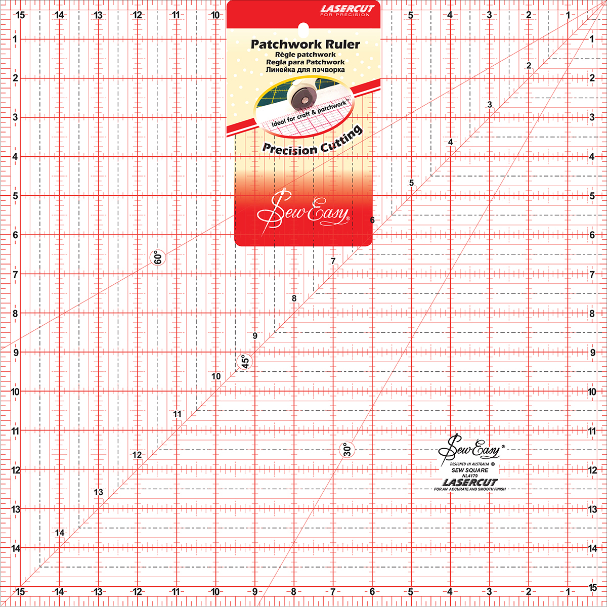 SewEasy Square Quilt Ruler 15.5