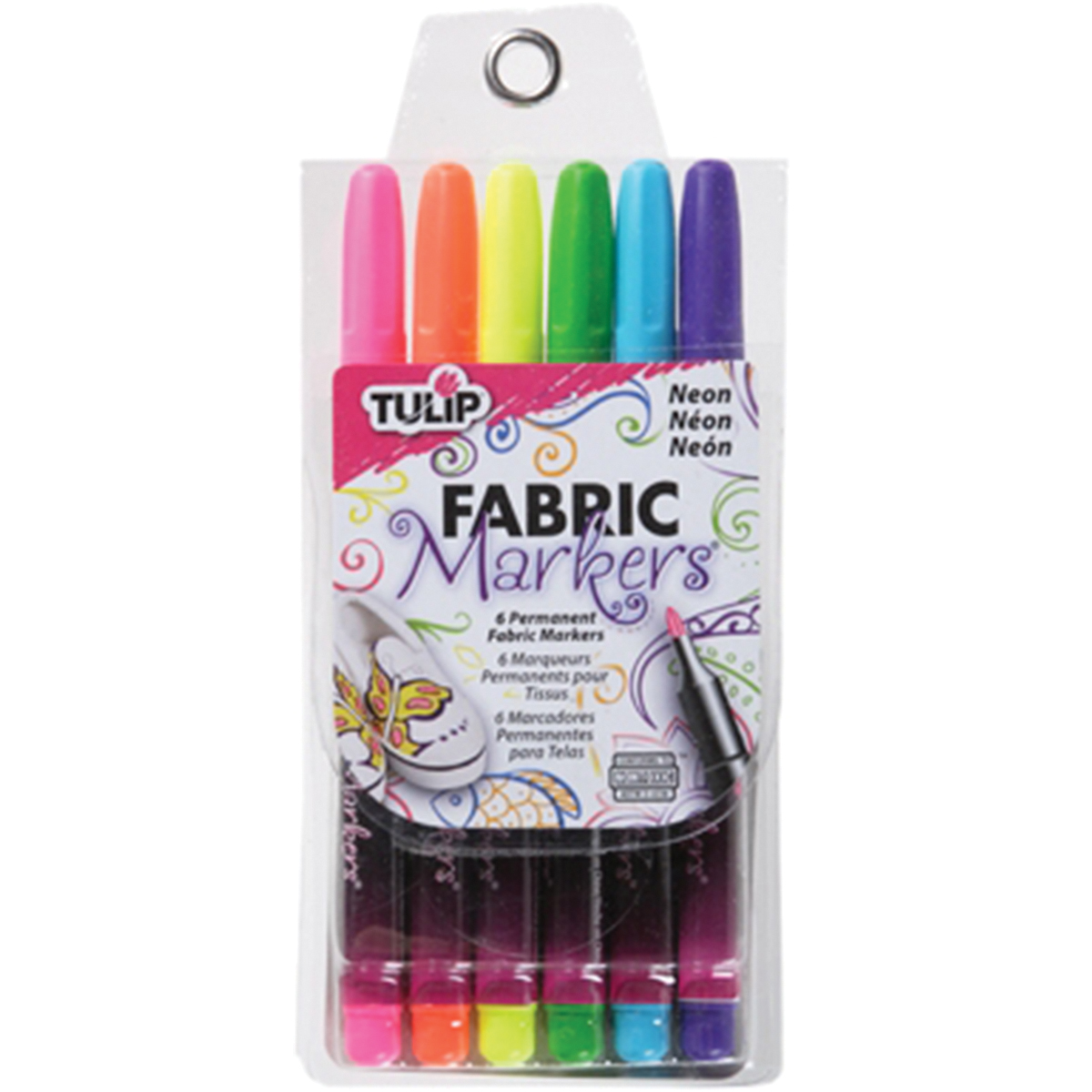 Tulip Writer Fabric Markers 6/Pkg Neon