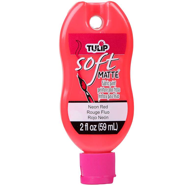 Tulip Soft Matte Fabric Paint 2oz Neon Red