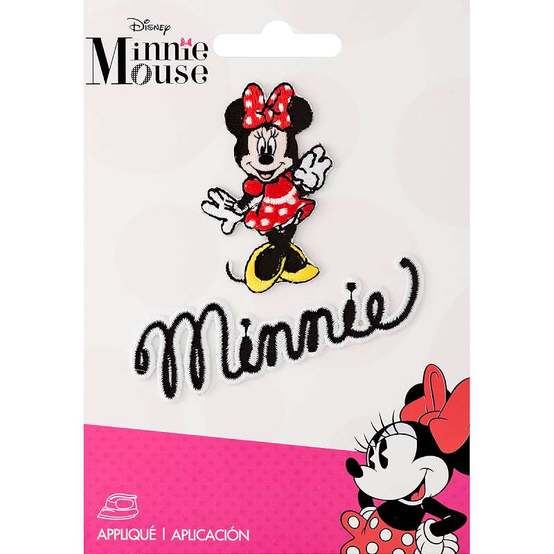 Disney Mickey Mouse Iron-On Applique Minnie Mouse Body W/Script
