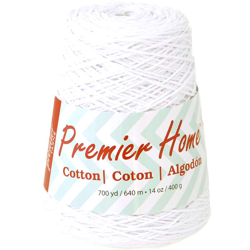Home Cotton Yarn - Solid Cone White