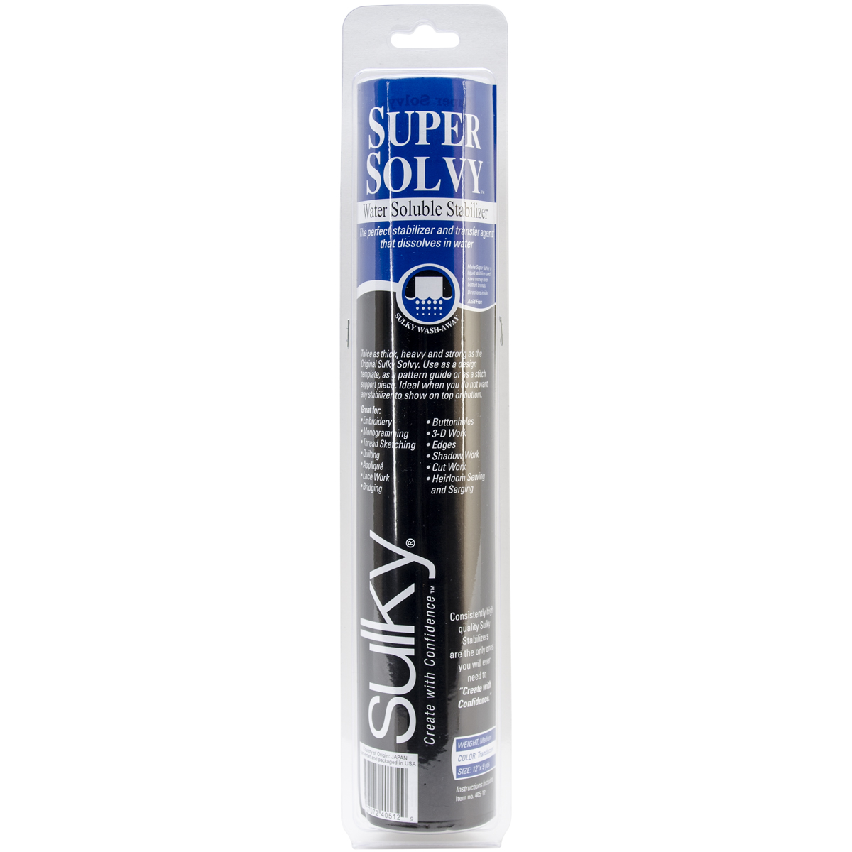 Super Solvy Water-Soluble Stabilizer Roll 12