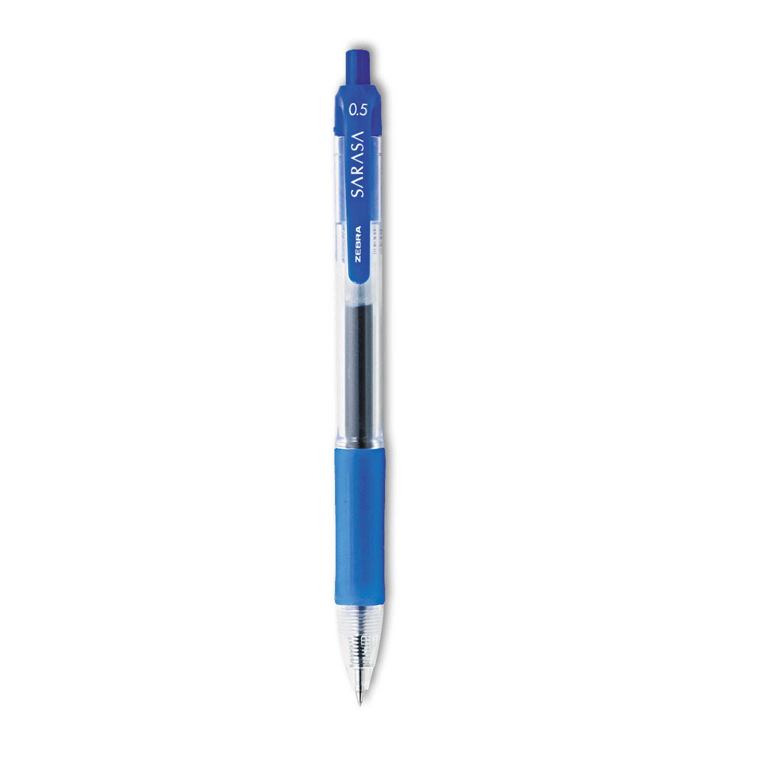 Zebra® Sarasa Retractable Gel Pen, Blue Ink, Fine, Dozen