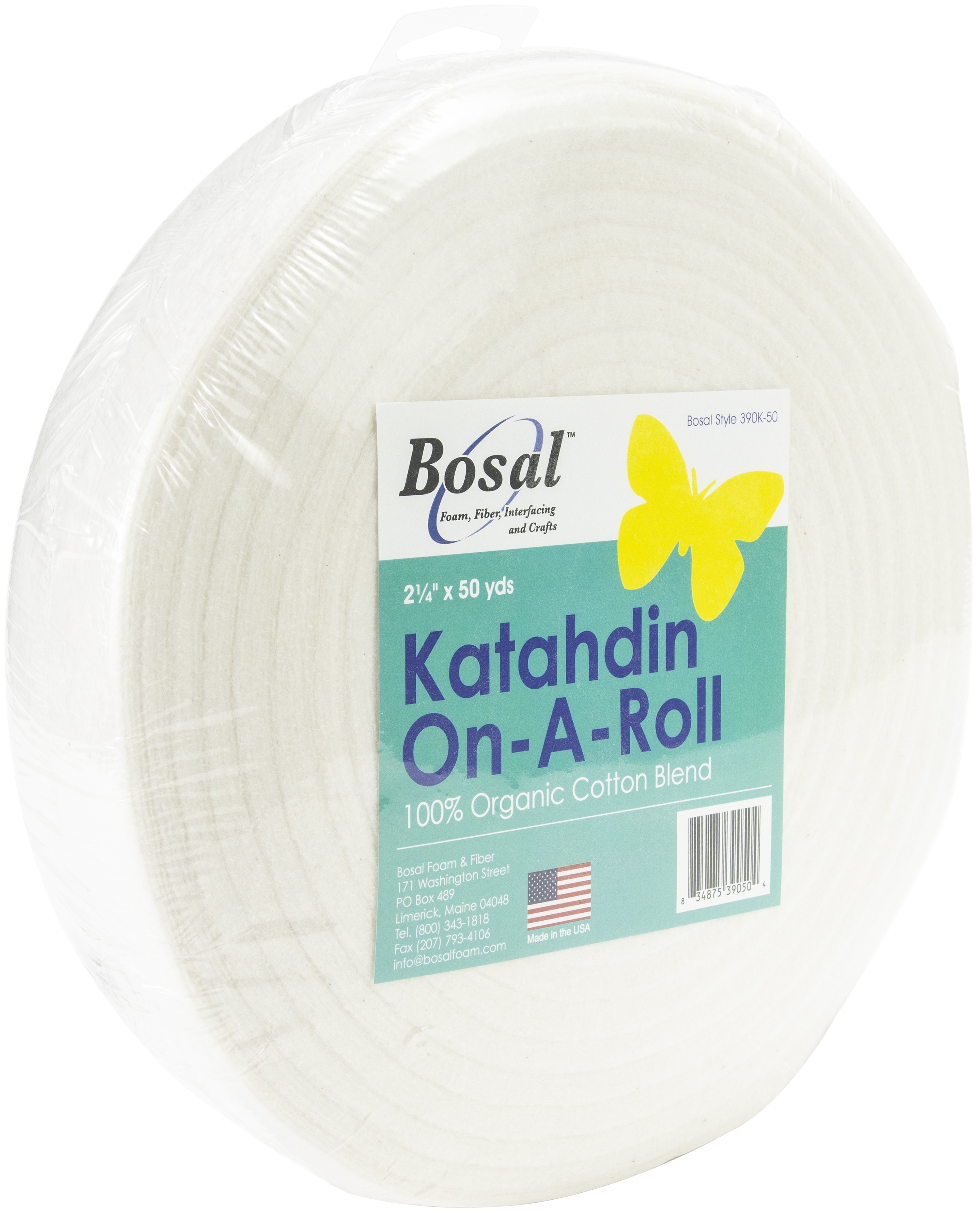 Bosal Katahdin On-A-Roll 100% Organic Cotton Batting-2.25