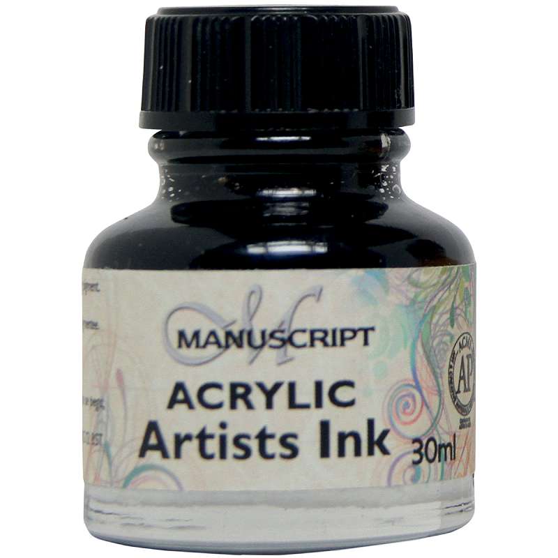 Manuscript Acrylic Artists Ink 30ml Indian Black