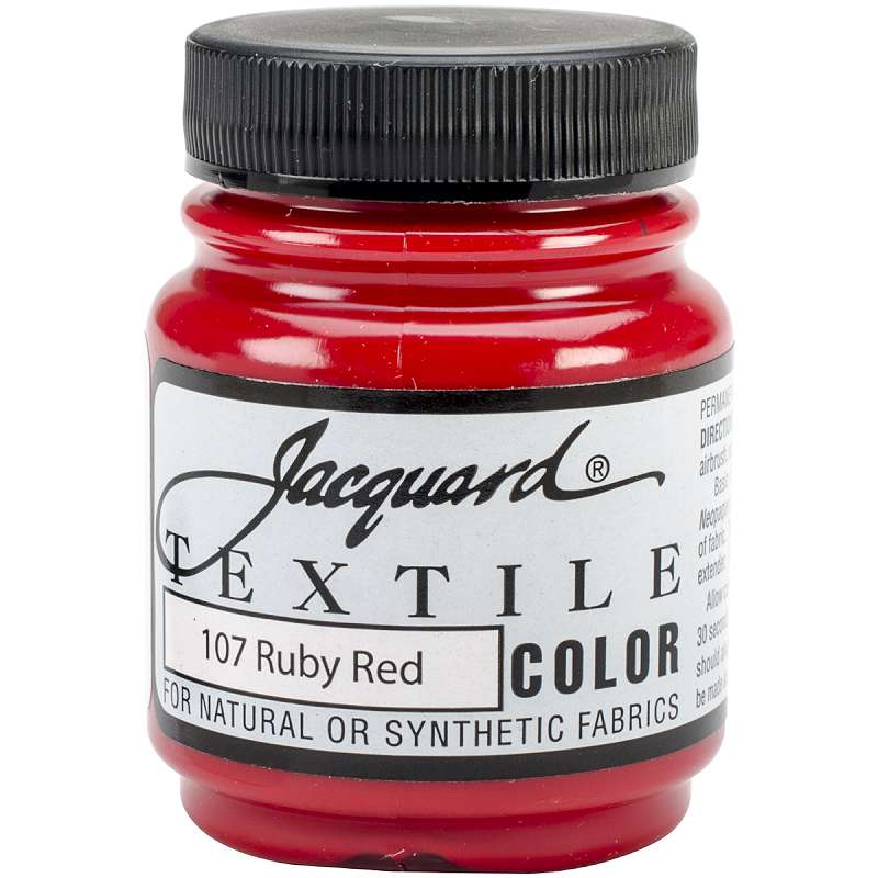 Jacquard Textile Color Fabric Paint 2.25oz Ruby Red