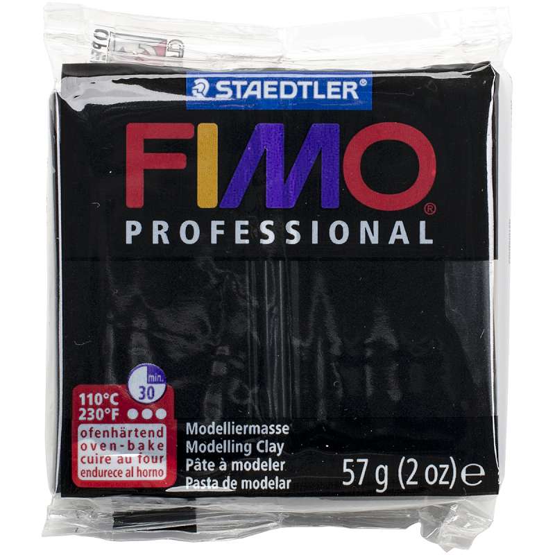 Fimo Professional Soft Polymer Clay 2oz Black