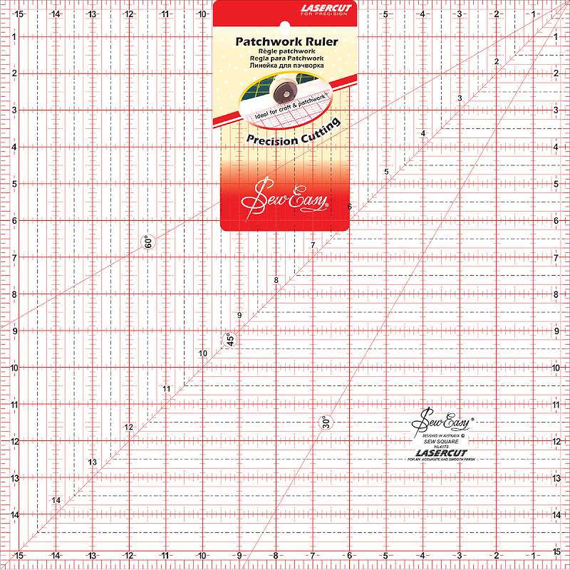 SewEasy Square Quilt Ruler 15.5