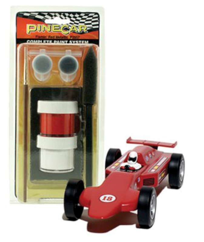 Pine Car Complete Paint System Flamin' Red