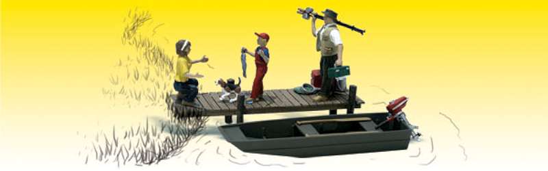 O Scenic Accents Family Fishing (3 w/Dog & Boat)