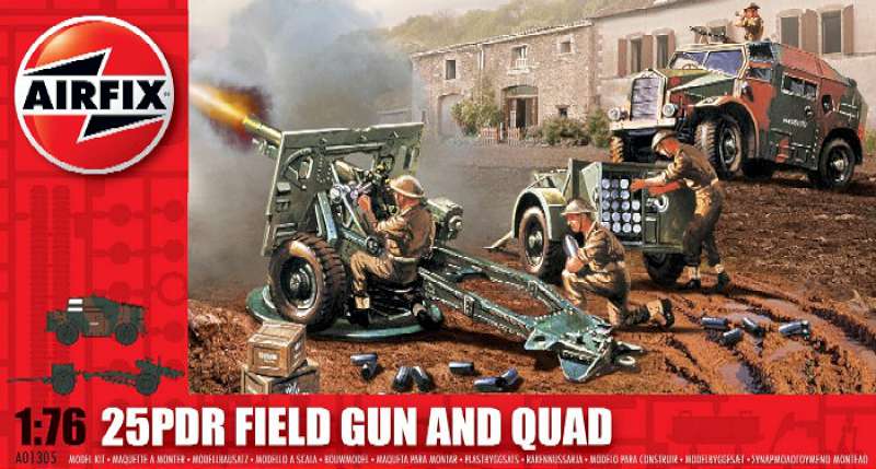 1/76 25-Pdr Field Gun & Quad