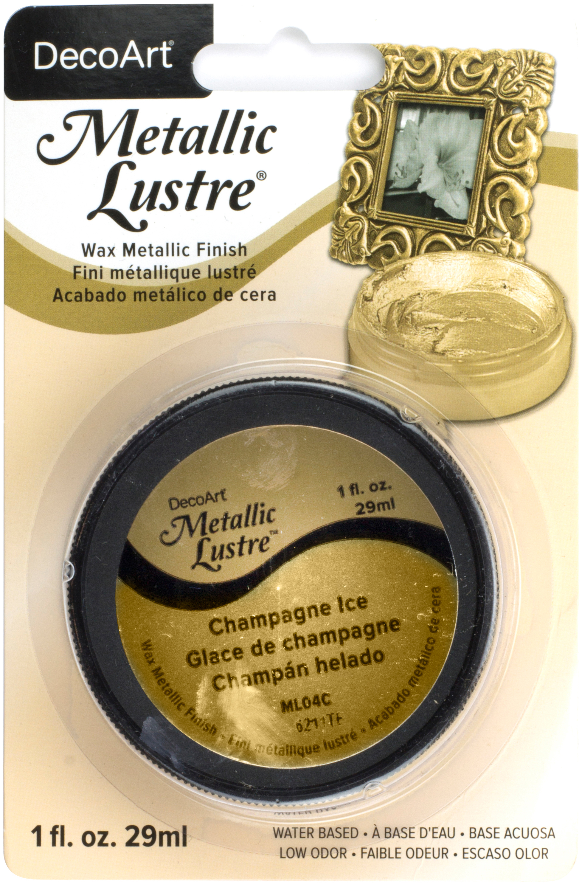 Metallic Lustre Wax Finish 1oz Champagne Ice