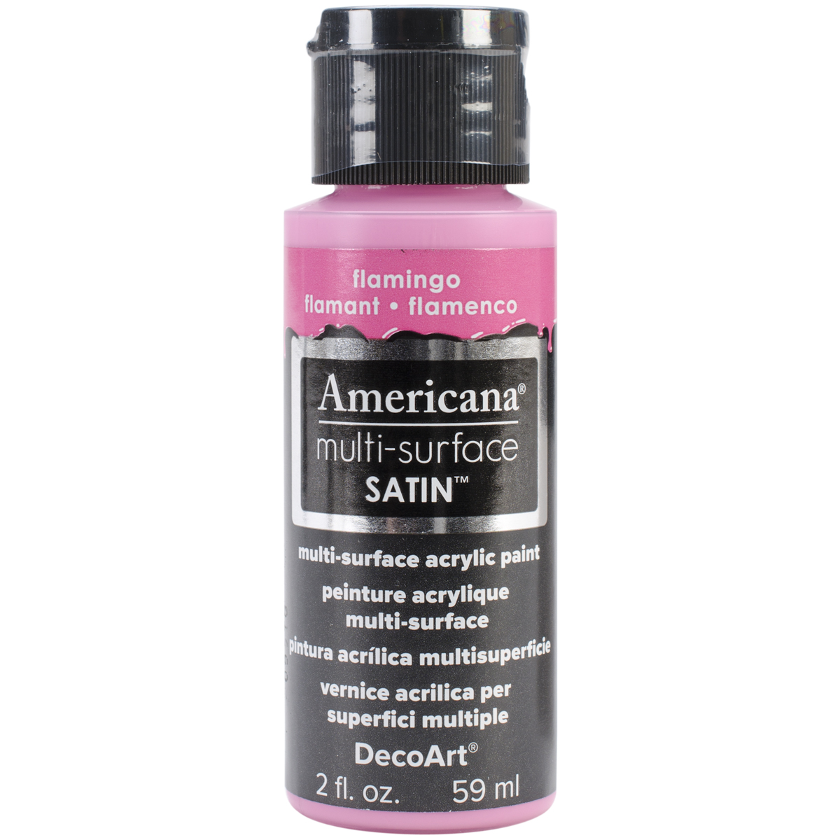 Americana Multi-Surface Satin Acrylic Paint 2oz Flamingo
