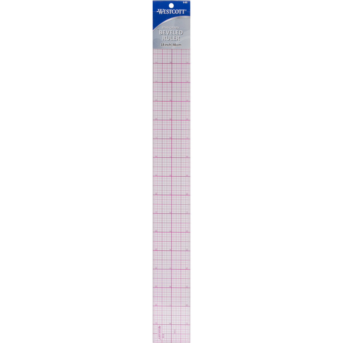 8ths Graph Beveled Ruler 18