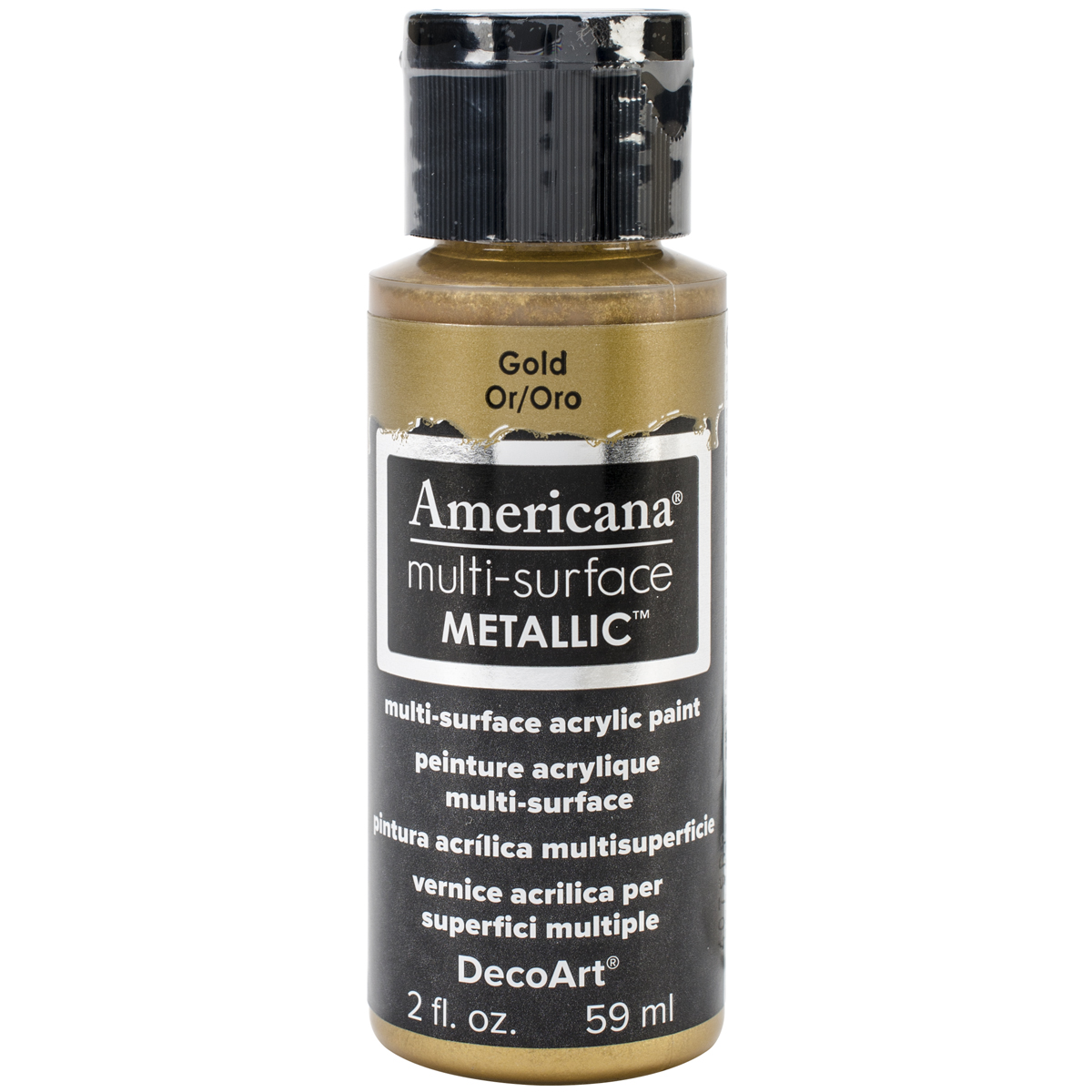 Americana Multi-Surface Metallic Acrylic Paint 2oz Gold