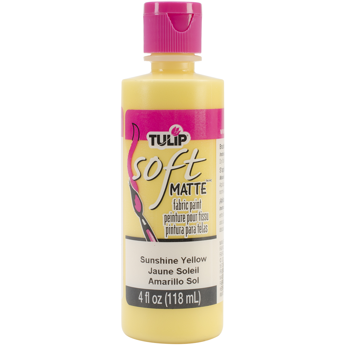 Tulip Soft Fabric Paint 4oz Matte - Sunshine Yellow
