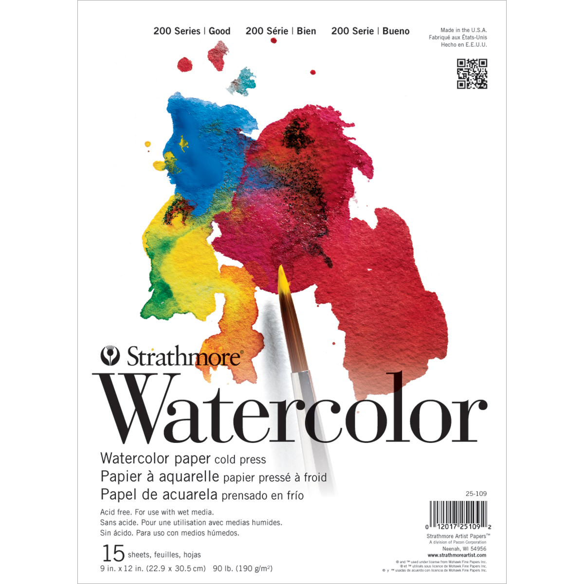 Strathmore Watercolor Paper Pad 11'x15