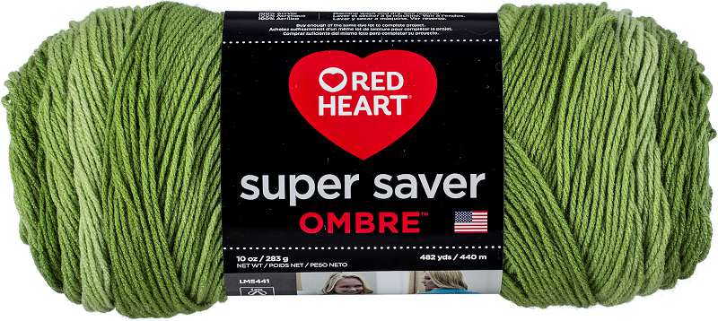 Red Heart Super Saver Ombre Yarn Green Apple