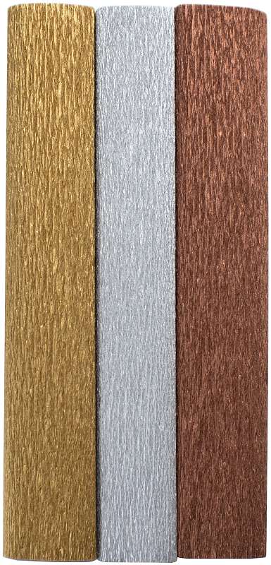 Extra Fine Crepe Paper 3/Pkg Metallic