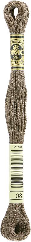 DMC 6-Strand Embroidery Cotton 8.7yd Dark Driftwood