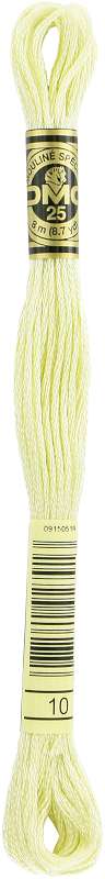 DMC 6-Strand Embroidery Cotton 8.7yd Very Light Tender Green