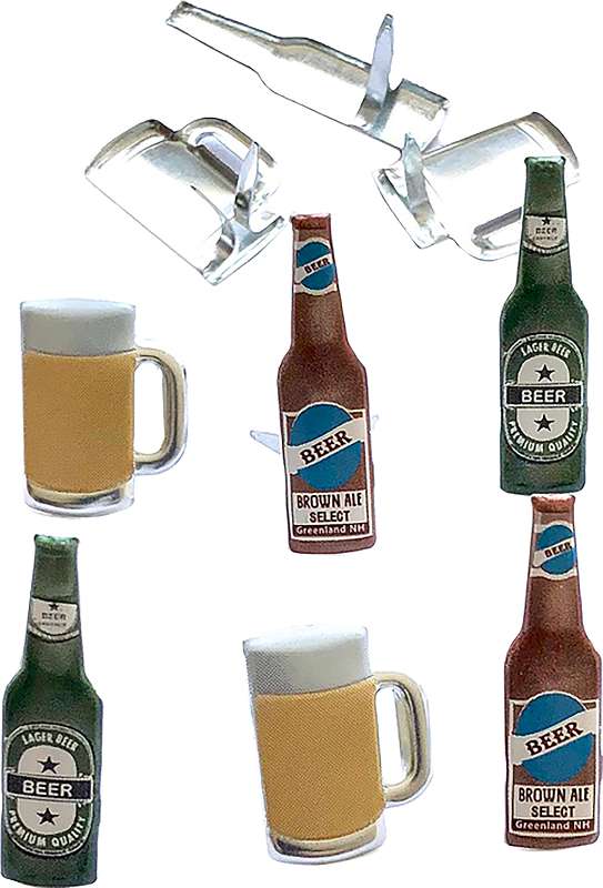 Eyelet Outlet Shape Brads 12/Pkg Beer
