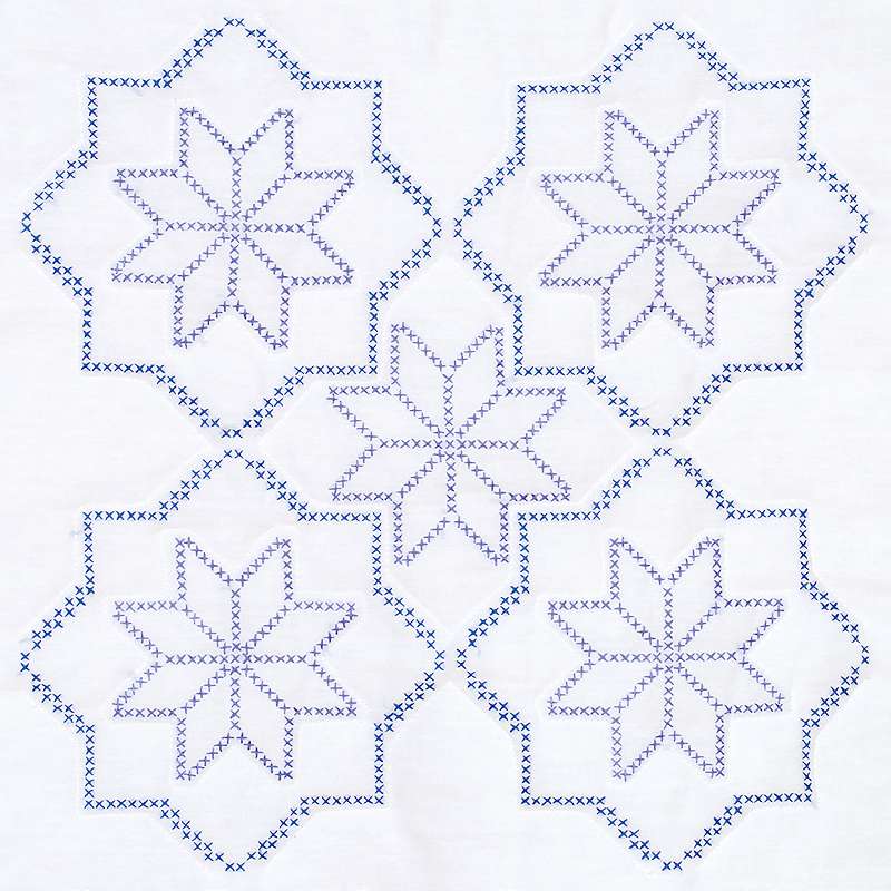 Jack Dempsey Stamped White Quilt Blocks 18