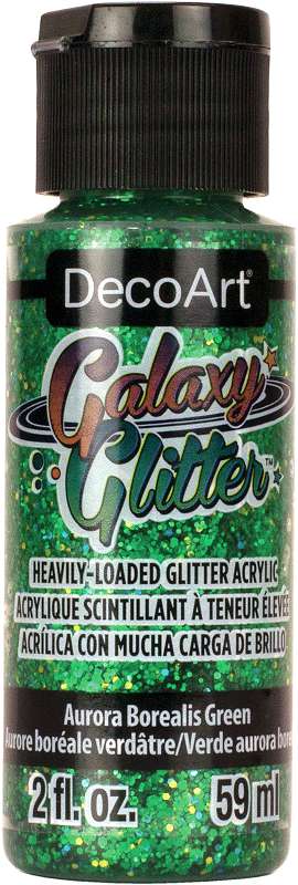 DecoArt Galaxy Glitter Acrylic Paint 2oz Aurora Borealis - Green