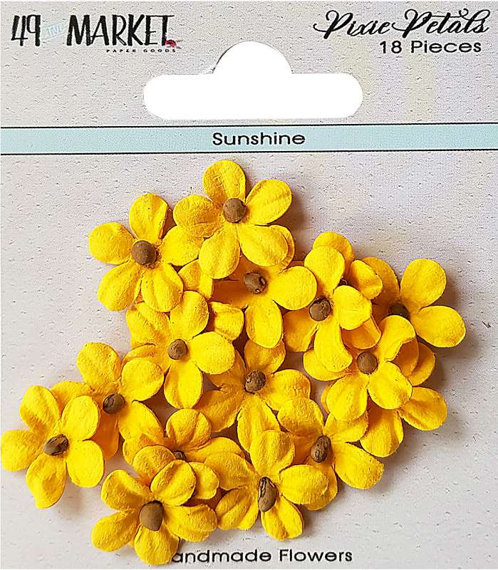 49 And Market Pixie Petals 18/Pkg Sunshine