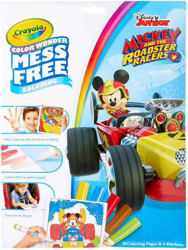 Crayola Color Wonder Coloring Pad & Markers Mickey Mouse Roadster Racers