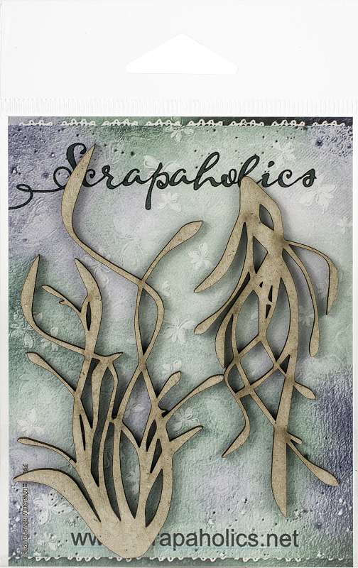 Scrapaholics Laser Cut Chipboard 1.8mm Thick Sea Grass 2, 2/Pkg, 1.5